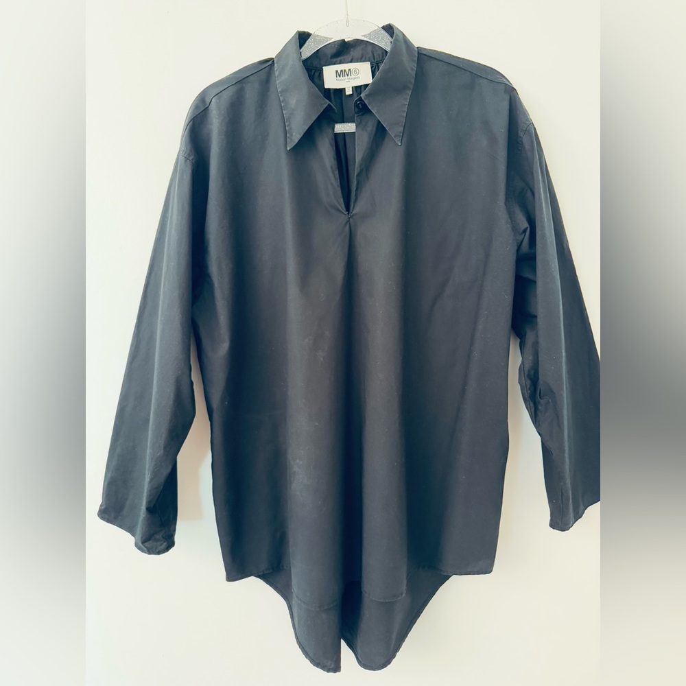 MM6 Maison Martin Margiela Black Dress Shirt - Picture 2 of 9